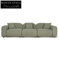 Soma 4 Seater Sofa - Coral Light Green Stool