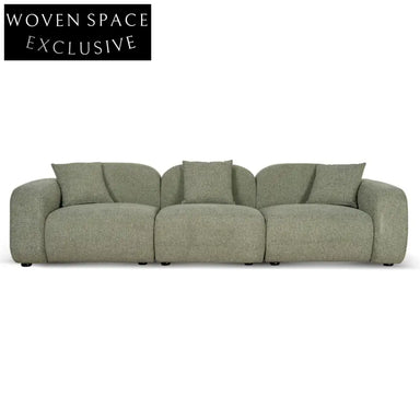 Soma 4 Seater Sofa - Coral Light Green Stool