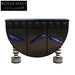 Sophisticated Black Marble Top Wood Console Cabinet for Dining Room