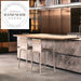 Sophisticated Italian Leather Counter Height Bar Chair for Modern Kitchens