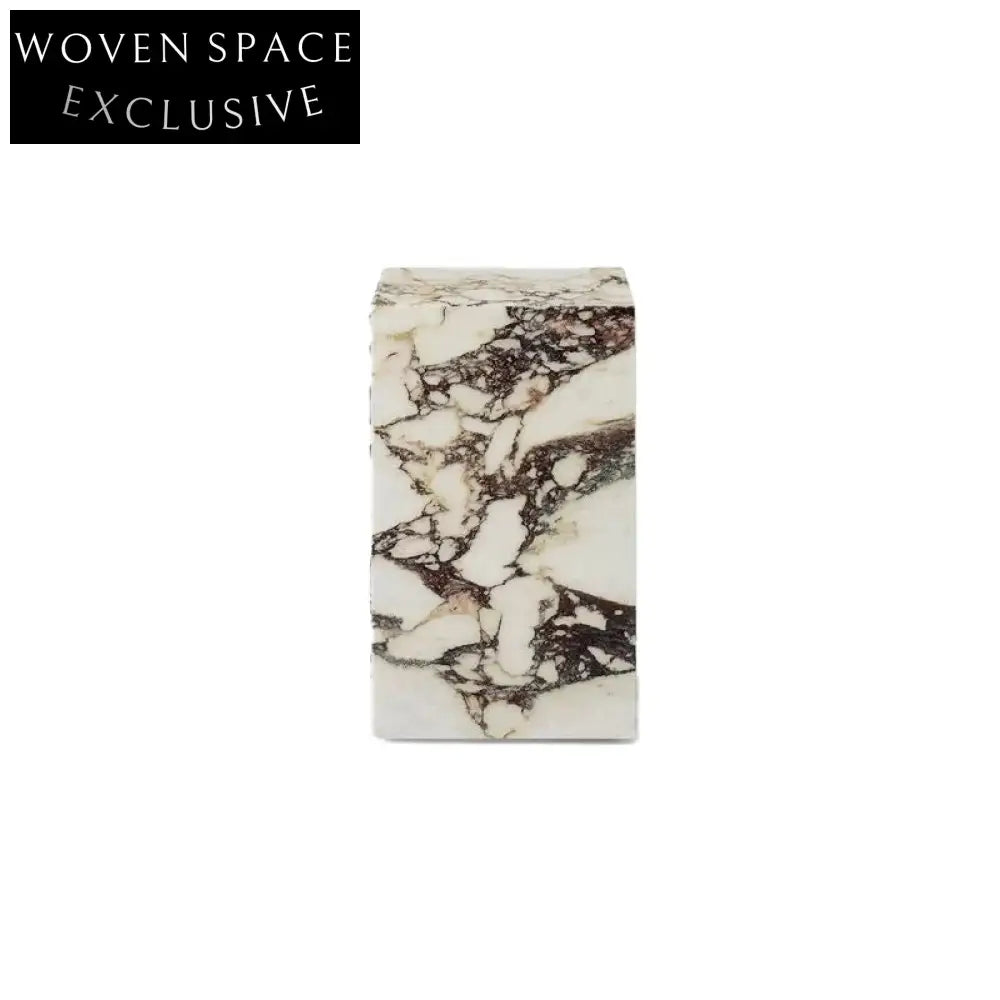 Sophisticated Polished Calacatta Viola Marble Side Table