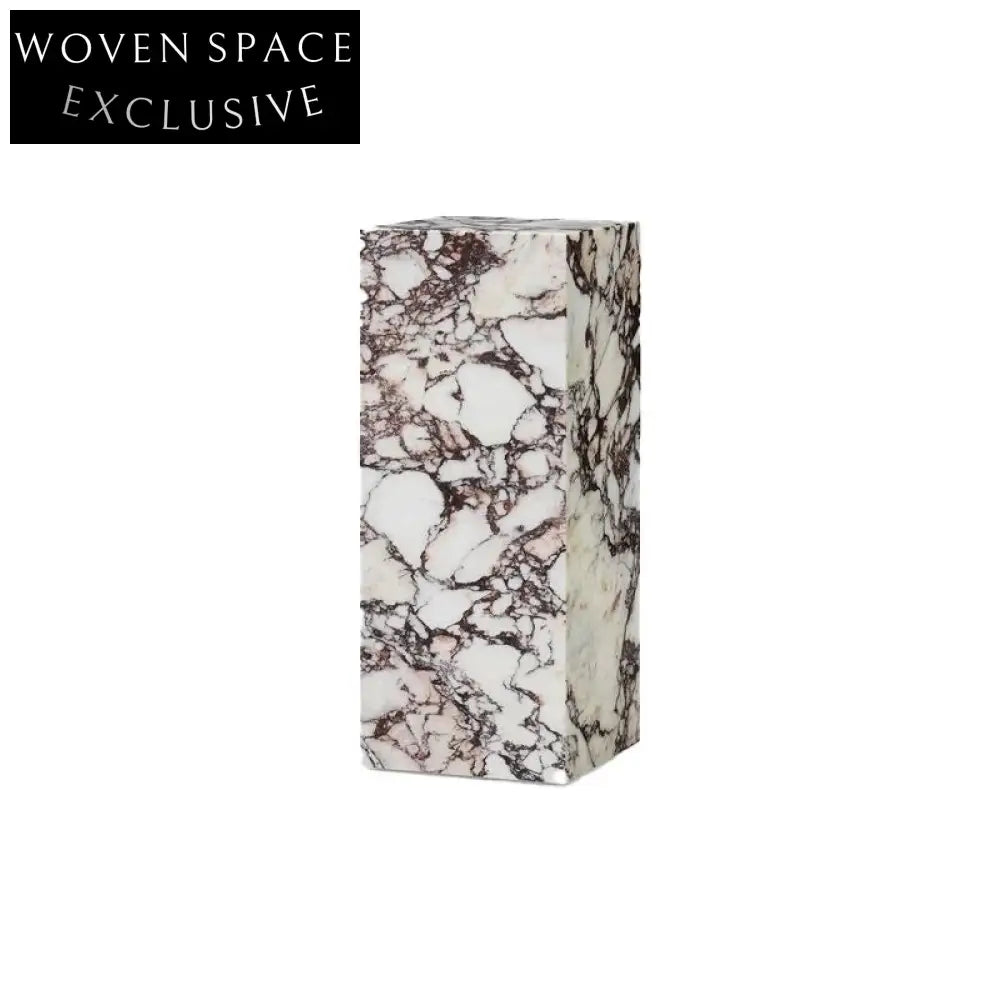 Sophisticated Polished Calacatta Viola Marble Side Table