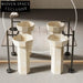 Soren Yellow Travertine Pedestal Basin