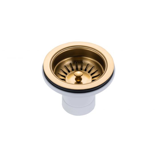 Brushed Gold 490x440x230mm 1.2mm Handmade Top/Undermount Single Bowl Kitchen/Laundry Sink