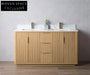 Spacious 60-inch Modern Double Sink Bathroom Vanity Cabinet with Storage