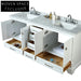 Spacious 72-inch White Modern Bathroom Vanity Unit with Basin and Storage