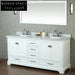Spacious 72-inch White Modern Bathroom Vanity Unit with Basin and Storage