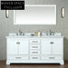 Spacious 72-inch White Modern Bathroom Vanity Unit with Basin and Storage