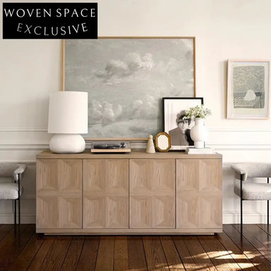 Spacious American Style Wooden TV Stand, Living Room Storage Cabinet