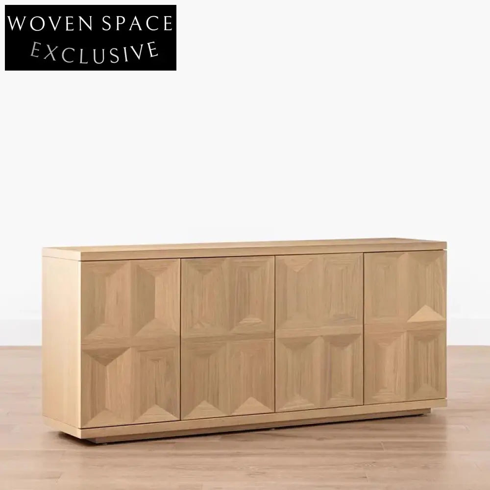 Spacious American Style Wooden TV Stand, Living Room Storage Cabinet