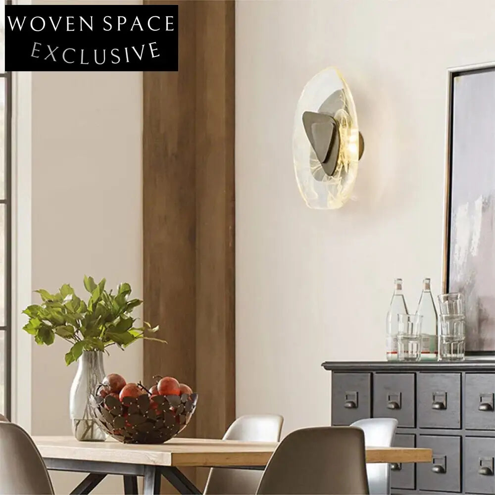 Sparkling Crystal LED Wall Sconce, Metal Base, Modern Home Lighting