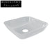 Sparkling Diamond Crystal Square Tempered Glass Bathroom Vessel Sink