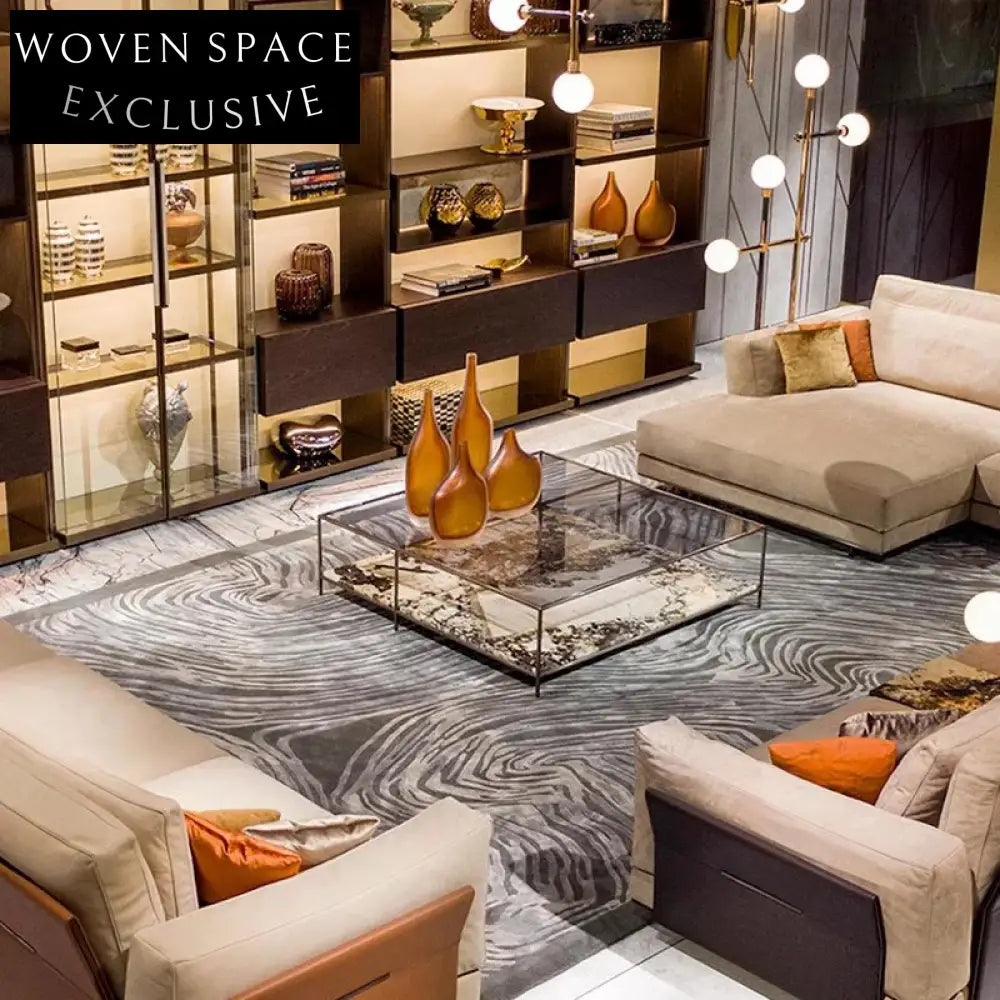 Square Italian Luxury Glass Coffee Table with Marble and Metal Base