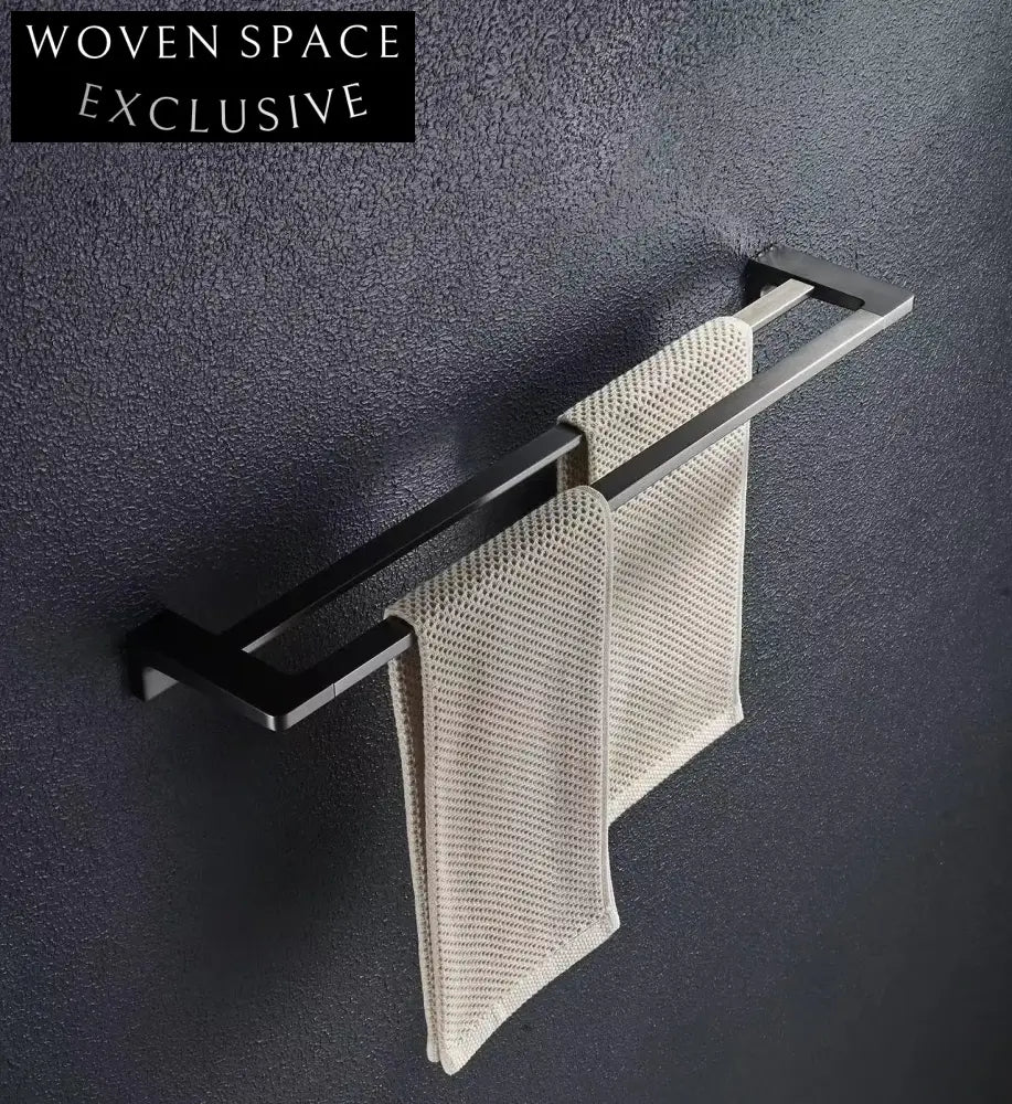 Square Stainless Steel Bathroom Hardware Accessory Set for Modern Washrooms