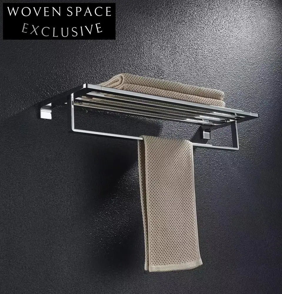 Square Stainless Steel Bathroom Hardware Accessory Set for Modern Washrooms