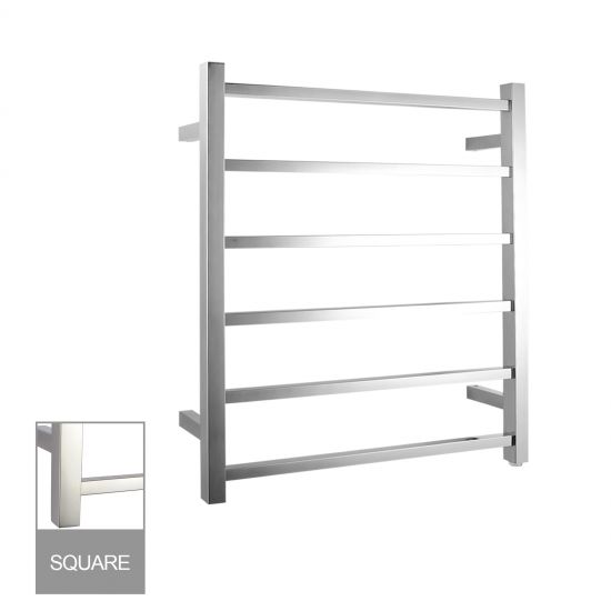 Square Electric Heated Towel Rack 6 Bars