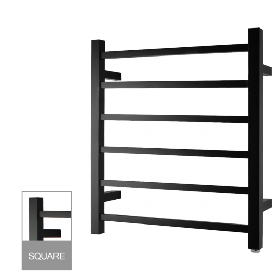 Square Electric Heated Towel Rack 6 Bars