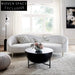 Luxurious Italian Velvet Linen Upholstered Sofa with Stainless Steel Legs