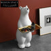 Stunning Nordic Modern Polar Bear Decorative Tray - Elegant Living Room Animal Sculpture