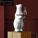 Stunning Nordic Modern Polar Bear Decorative Tray - Elegant Living Room Animal Sculpture