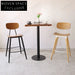 Sturdy Modern Industrial Wood Metal Bar Stool, High Back Vintage Counter Chair