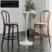 Stylish American Solid Wood Commercial Bar Stools with Rattan Back