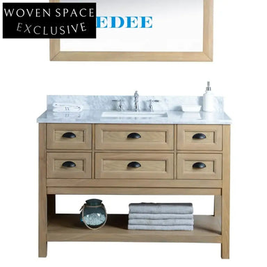 Stylish Assembled Solid Wood Bathroom Vanity Storage Cabinet