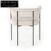 Stylish Modern Boucle Dining Chair, Low Round Back, Durable Metal Frame