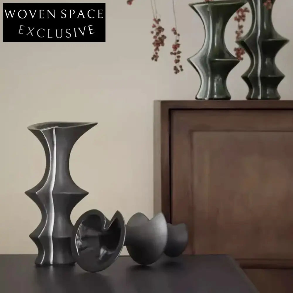 Stylish Ceramic Porcelain Flower Vase Set for Modern Home Decor