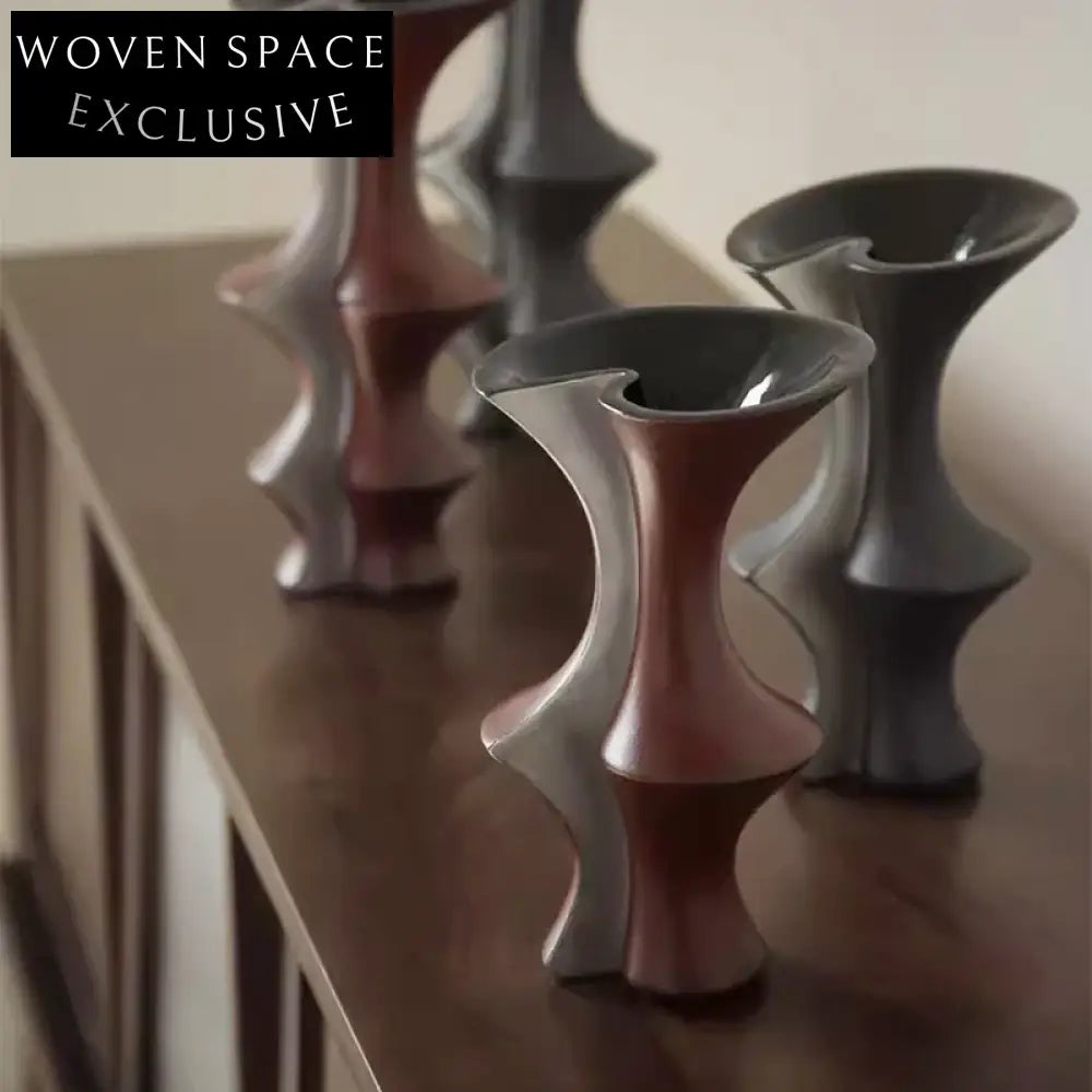 Stylish Ceramic Porcelain Flower Vase Set for Modern Home Decor