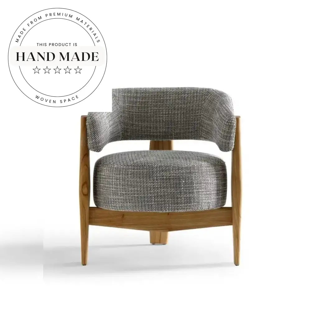 Stylish Contemporary Retro Wooden Framed Fabric Accent Armchair