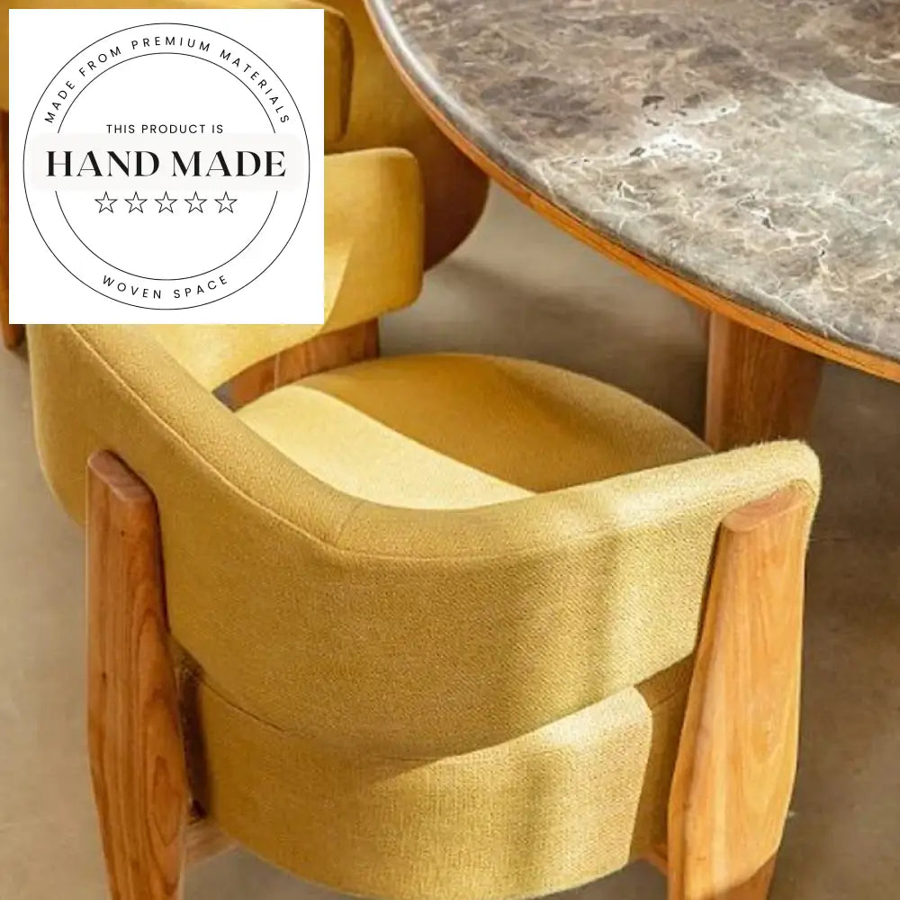 Stylish Contemporary Retro Wooden Framed Fabric Accent Armchair