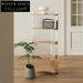 Stylish Corner Glass Wood Display Storage Rack, Modern Triangular Shelf Unit