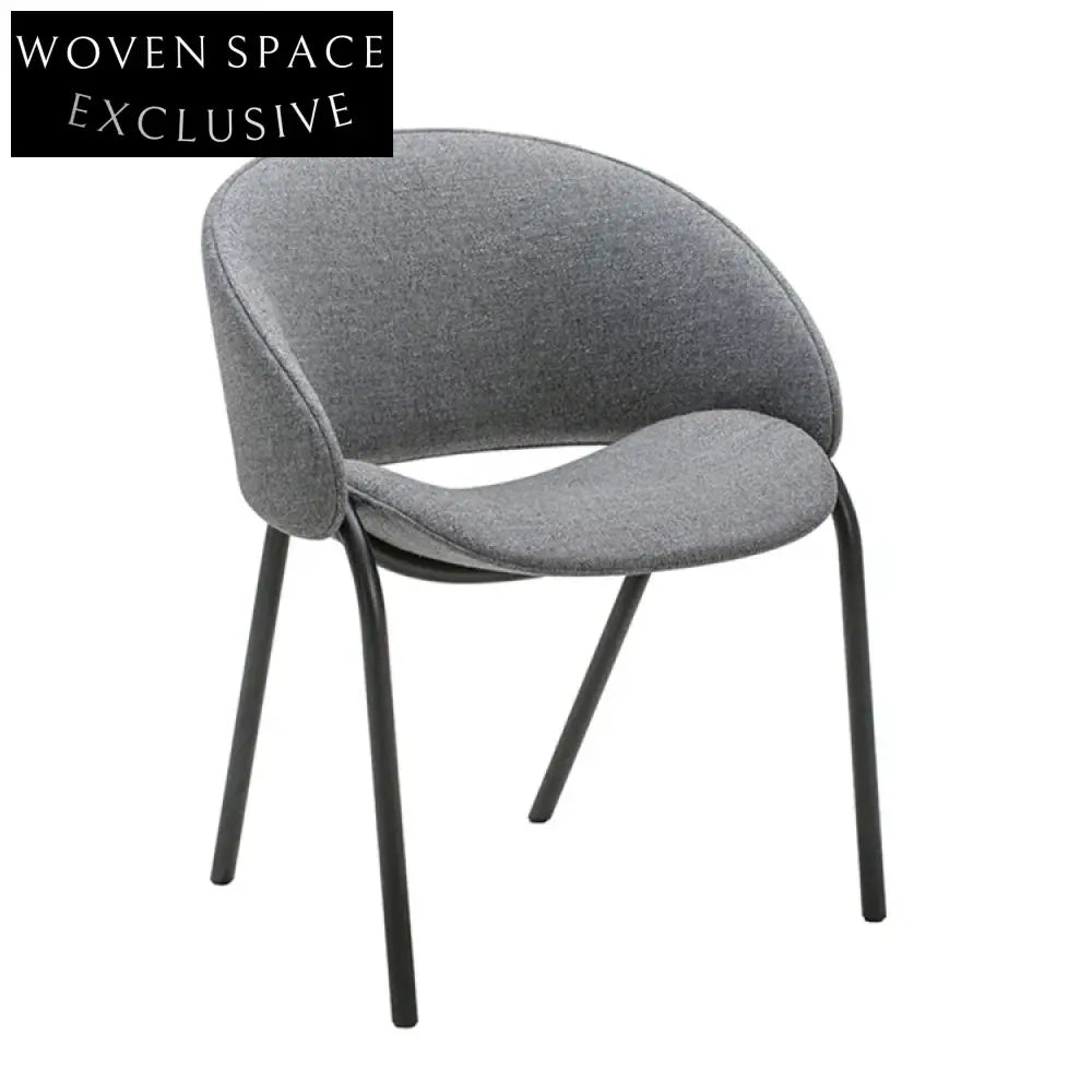 Stylish Fabric Armrest Metal Leg Modern Dining Chair & High Bar Stool