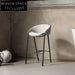 Stylish Fabric Armrest Metal Leg Modern Dining Chair & High Bar Stool