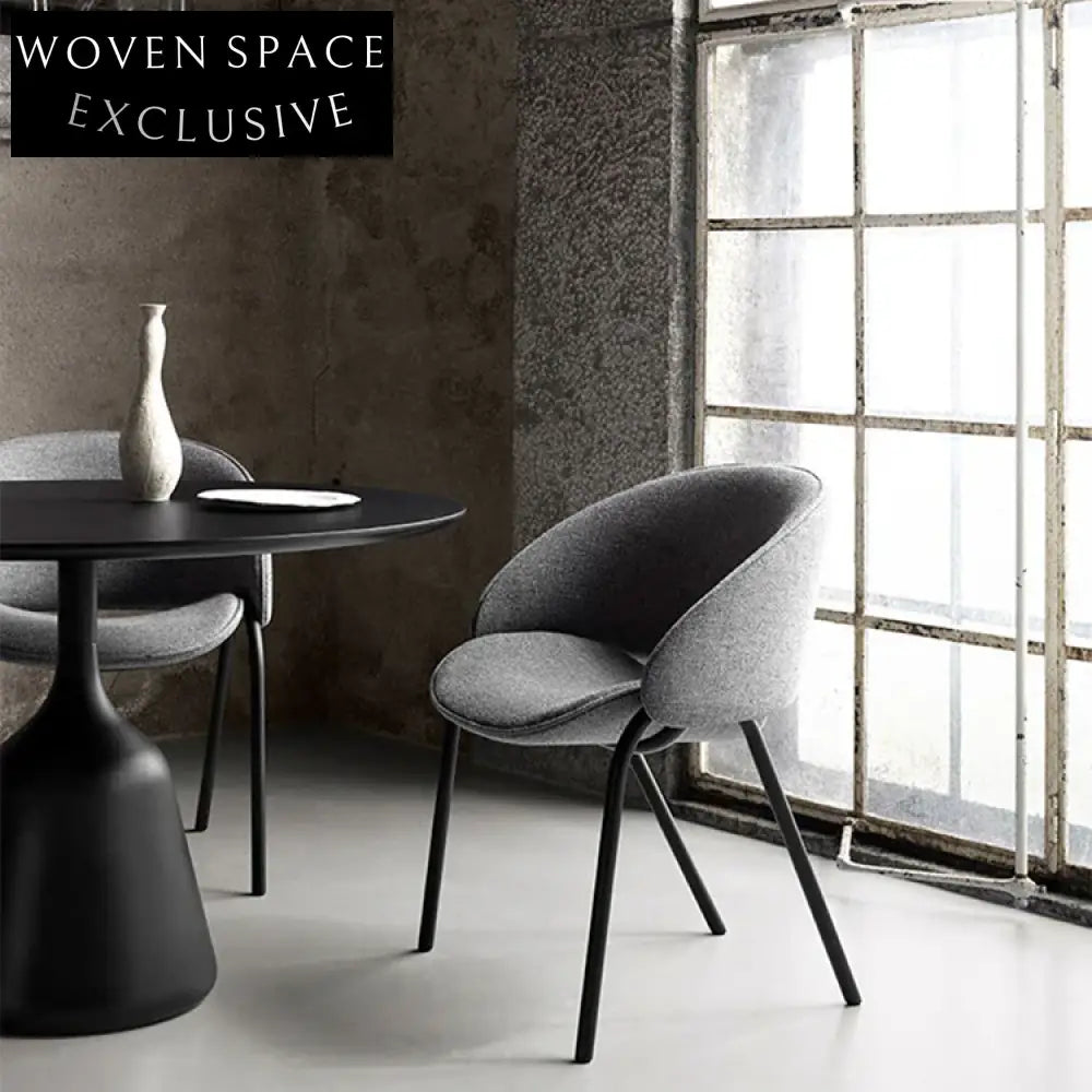 Stylish Fabric Armrest Metal Leg Modern Dining Chair & High Bar Stool