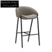 Stylish Fabric Armrest Metal Leg Modern Dining Chair & High Bar Stool