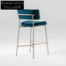Stylish Fabric Upholstered Dining Chair Bar Stool with Metal Frame