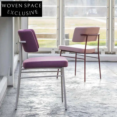 Stylish Fabric Upholstered Dining Chair Bar Stool with Metal Frame