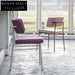 Stylish Fabric Upholstered Dining Chair Bar Stool with Metal Frame