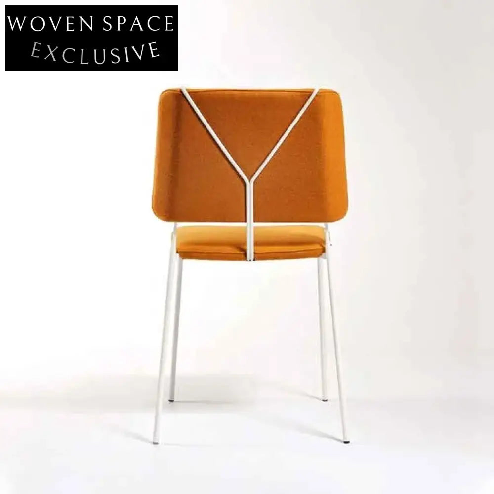 Stylish Fabric Upholstered Dining Chair with Durable Metal Legs