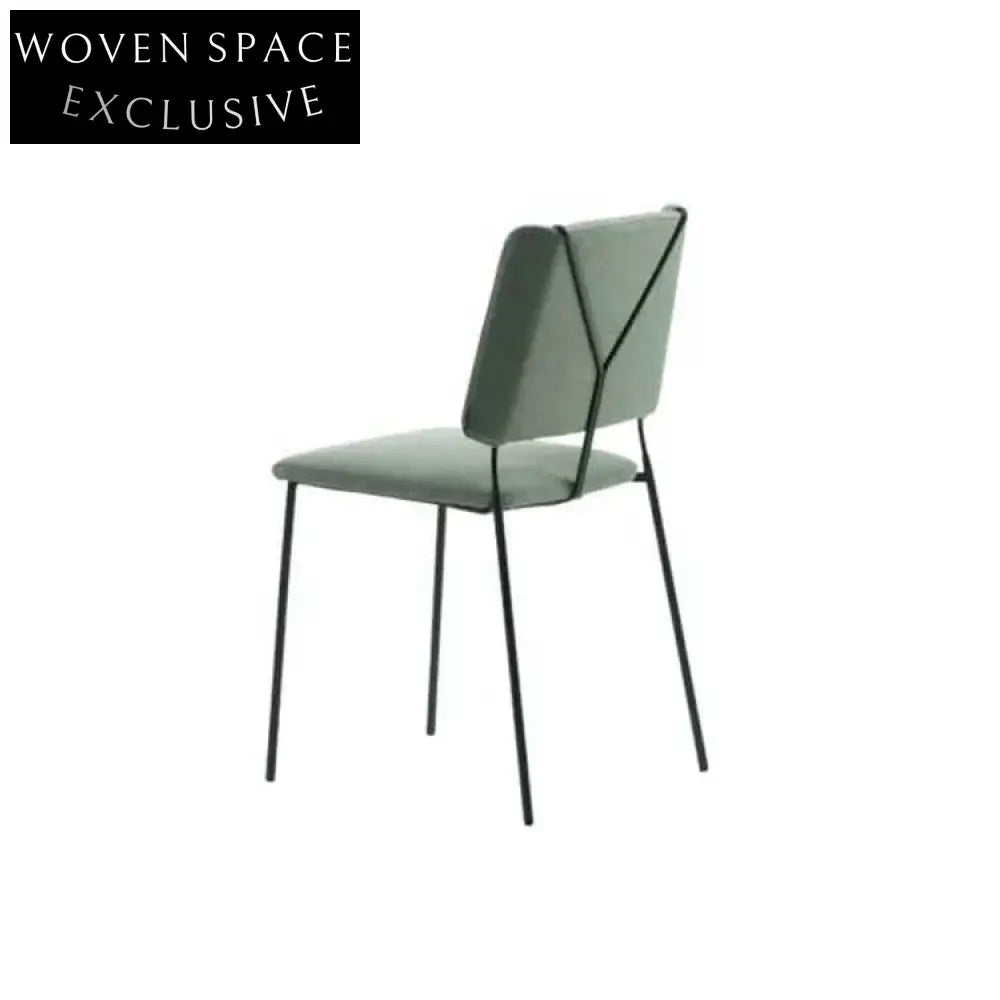 Stylish Fabric Upholstered Dining Chair with Durable Metal Legs