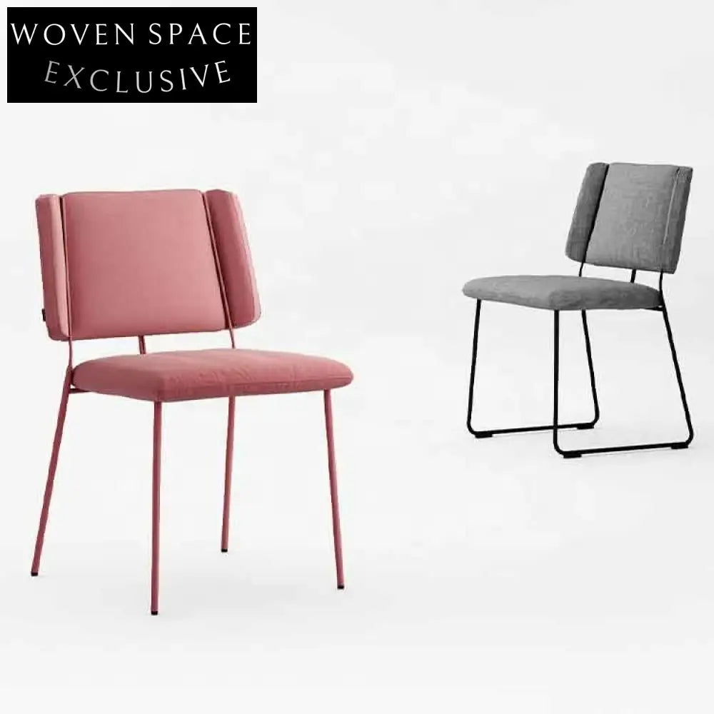 Stylish Fabric Upholstered Dining Chair with Durable Metal Legs