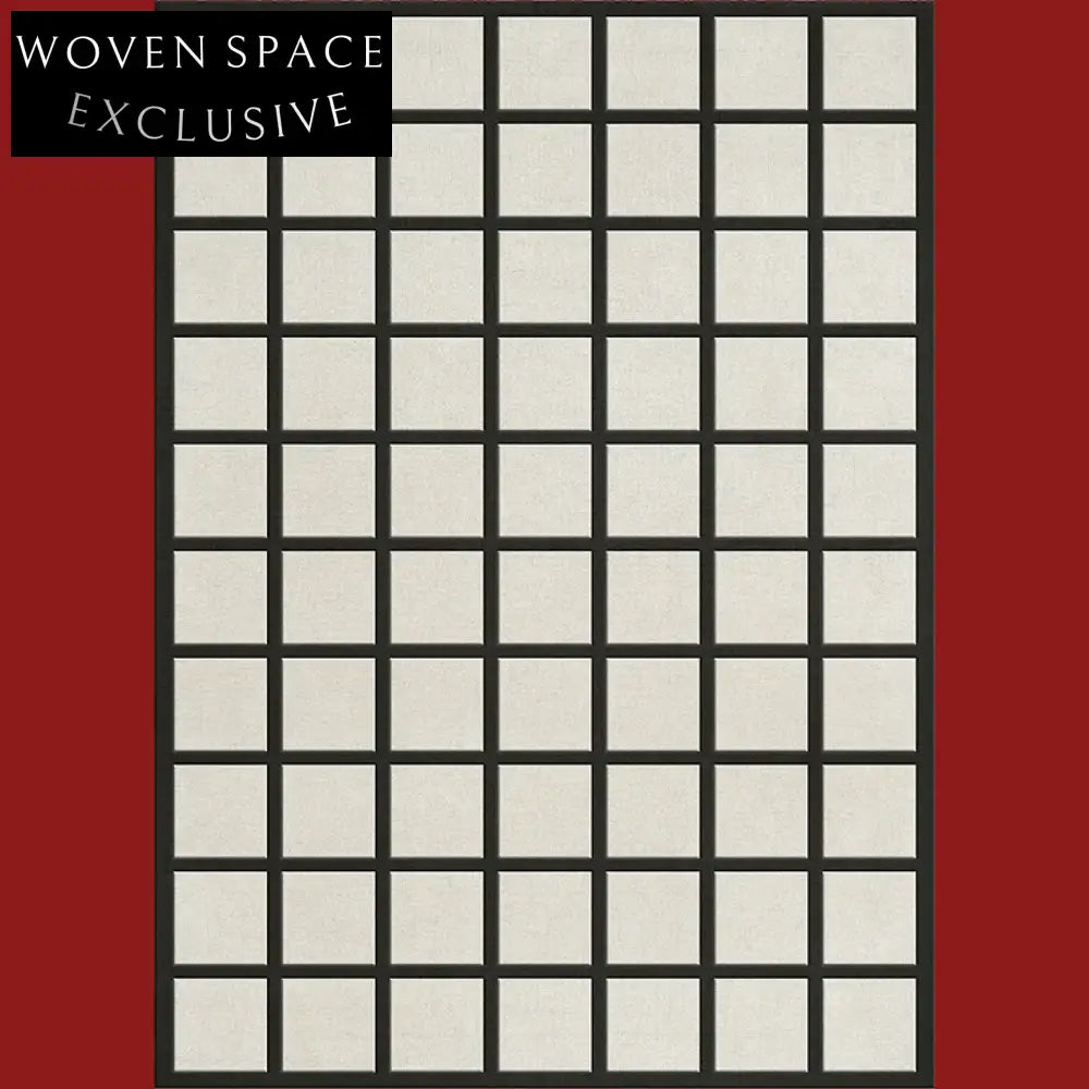 Stylish Geometric Polyester Area Rug: Modern Living Room, Cozy Bedroom Decor