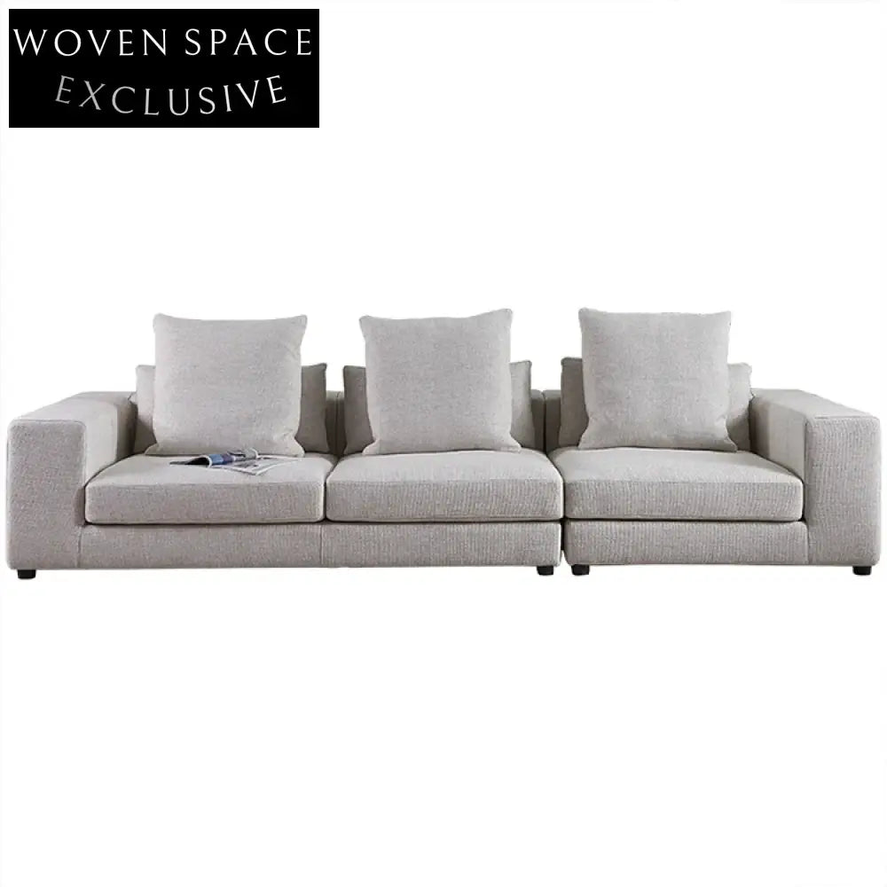 Stylish Gray Fabric Chaise Lounge Sectional Sofa for Modern Living Room Comfort