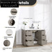 Stylish Gray Oak Solid Wood Plywood Bathroom Storage Vanity Cabinet