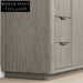 Stylish Gray Oak Solid Wood Plywood Bathroom Storage Vanity Cabinet