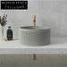 Stylish Industrial Concrete Round Bathroom Sink - Versatile Green Vessel Lavabo
