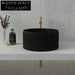 Stylish Industrial Concrete Round Bathroom Sink - Versatile Green Vessel Lavabo