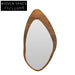 Stylish Irregular Full Length Floor Mirror, Walnut Wood Frame, Modern Decor